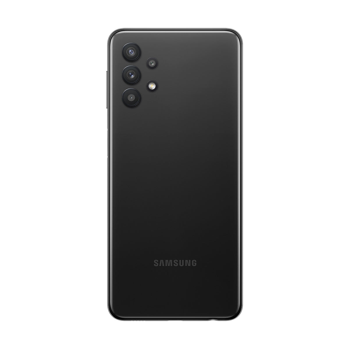 Samsung Galaxy A32 5G in Black, front and back view